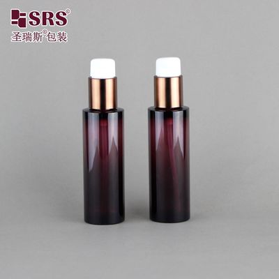 خرید بطری های PET 50 میلی لیتر شفاف قهوه ای لوکس لوشن سرم پمپ برای لوازم آرایشی online manufacture