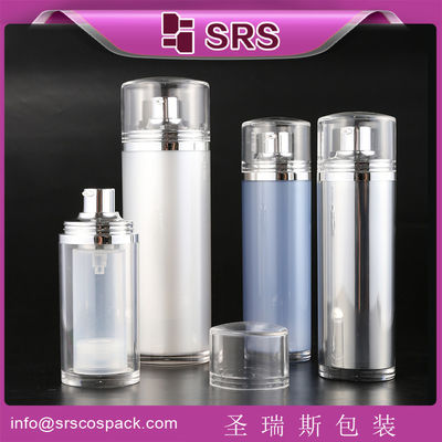 خرید SRS 30ml 50ml 100ml شکل بیضی بسته بندی آرایشی برای پایه پمپ بطری بدون هوا online manufacture