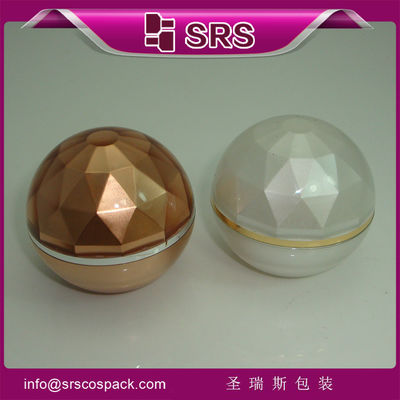 خرید SRS لوکس شکل توپ الماس سطح خالی آکریلیک 15g 30g 50g کرم صورت شیشه آرایشی online manufacture