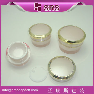 خرید SRS عمده فروشی پلاستیکی رنگدار 15ml 30ml 50ml ظرف آکریلیک زیبایی با سرپوش پیچ online manufacture