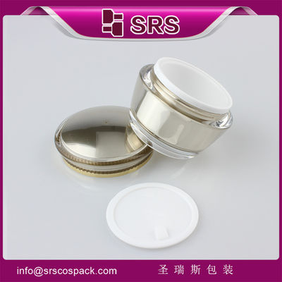 خرید SRS نمونه رایگان خالی 15ml 30ml 50ml بسته بندی پلاستیکی دور آرایشی شیشه کرم عمده فروشی online manufacture