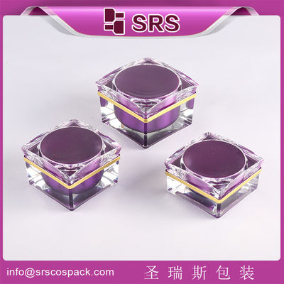خرید بسته بندی Shengruisi J052-15ml 30ml 50ml شیشه آکریلیک مربع online manufacture