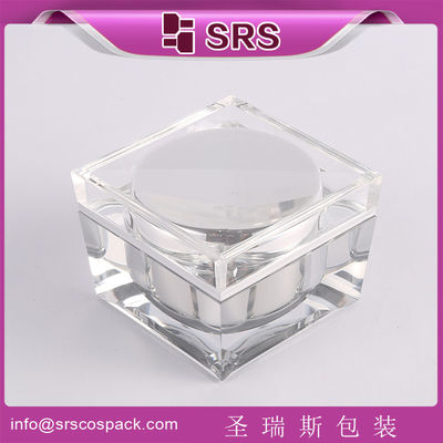 خرید SRS تولید کننده عمده فروشی 30g 50g 100g لوکس آکریلیک زیبایی مربع شیشه پلاستیکی شفاف online manufacture
