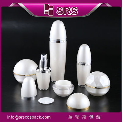 خرید SRS بسته بندی آرایشی مجموعه آکریلیک شکل خالی توپ شیشه کرم و بطری لوشن برای skinca online manufacture