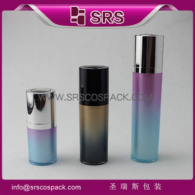 خرید 15ml 30ml 50ml بسته بندی زیبایی رنگی، بطری پمپ بدون هوا با کیفیت بالا online manufacture