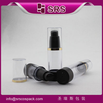 خرید 15ml 30ml 50ml بطری لوازم آرایشی تامین کننده 30ml پمپ بدون هوا سیاه online manufacture