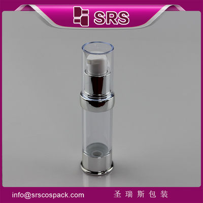خرید A0214 بطری شفاف بدون هوا با شانه و پایه نقره ای فلزی online manufacture