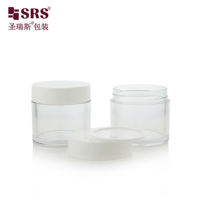 خرید 15 گرام 30 گرام 50 گرام 70 گرام 80 گرام 100 گرام شکل گرد رنگ سفارشی قوطی های کرم صورت PET قوطی با پوشش پلاستیکی online manufacture