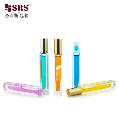 خرید شکل مربع بطری شفاف سفارشی روغن عطر استفاده کننده گلس رول در 10 میلی لیتر online manufacture