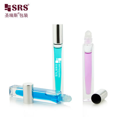 خرید شکل مربع بطری شفاف سفارشی روغن عطر استفاده کننده گلس رول در 10 میلی لیتر online manufacture
