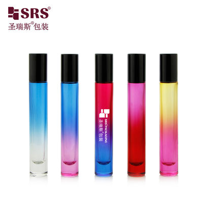 خرید 10 میلی لیتر شکل گرد و ضخیم پایین لوکس خالی سفارشی رنگ شیشۀ رنگ شیشه ای بطری روغن online manufacture