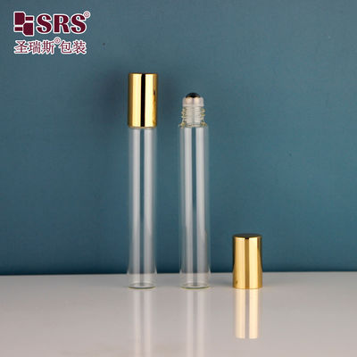 خرید 15mm قطر شیشه شفاف روغن ضروری بطری شیشه ای با کف طلایی online manufacture
