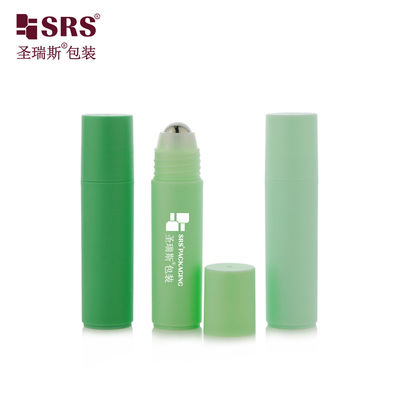 خرید RPPF 20ml سطح مسطح پلاستیکی مات PP PCR تزریق سفارشی رنگ سبز رول روی بطری برای ژل ضد شفاف online manufacture