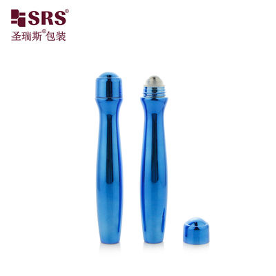 خرید SRS8447-15ML فلزی رنگ آبی درخشان پلاستیکی PETG رول روی بطری با استفاده از ماساژ بال فولادی online manufacture