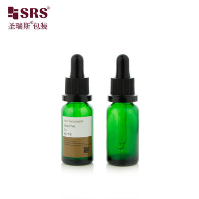 خرید D012 شیشه ی آبی سبز روشن با قفل قطره دار سیلیکونی برای روغن های ضروری online manufacture