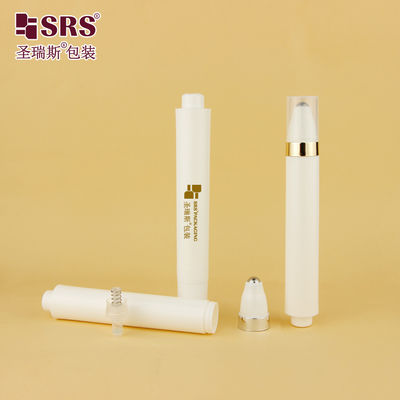 خرید AY 15ML تزریق سفید براق مات تمام شده گرد قلم شکل بدون هوا بطری رول روی برای ظرف کرم دور چشم online manufacture