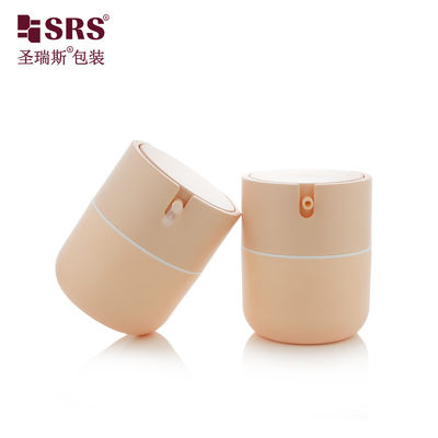 خرید PA001 50ml پلاستیکی زیبا PP گرد پایین پمپ بدون هوا بطری بطری ظرف خالی آرایشی کرم صورت online manufacture