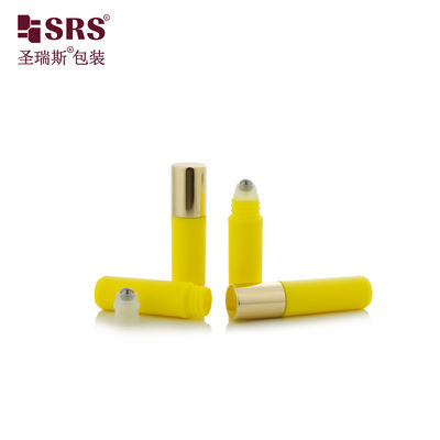 خرید RPA-2ml تزریق سفارشی زرد مات پلاستیک PP PCR بازیافت شده عطر نمونه رول روی بطری online manufacture