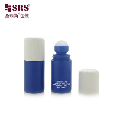 خرید RPPC1-60ML رنگ آبی مات پلاستیکی PP Deodorant Roll روی بطری با کاپ مقاوم در برابر کودکان بدون نشت online manufacture