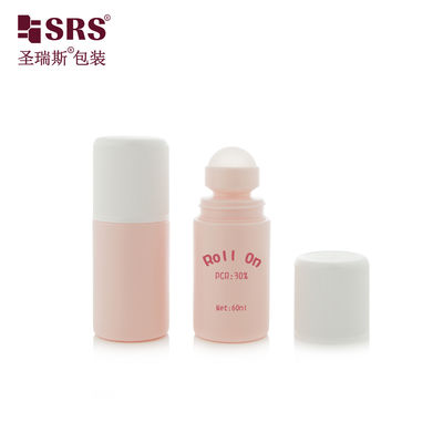 خرید RPPC1-60ML سفارشی صورتی مات پلاستیک PP PCR مواد سازگار با محیط زیست ضد تعریق ژل رول توپ بطری online manufacture