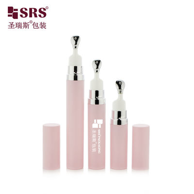 خرید A0035B 7.5ml 10ml 15ml بطری پمپ بدون هوا با سر اپلیکاتور فلزی روی‌زینک خالی برای سرم دور چشم عمده فروشی online manufacture