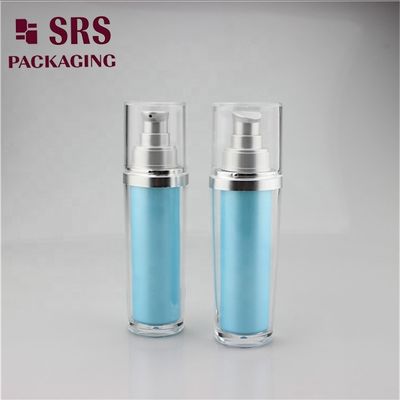 خرید L041 بطری لوشن سفید لوکس با شانه طلایی، بطری پمپ پایه online manufacture