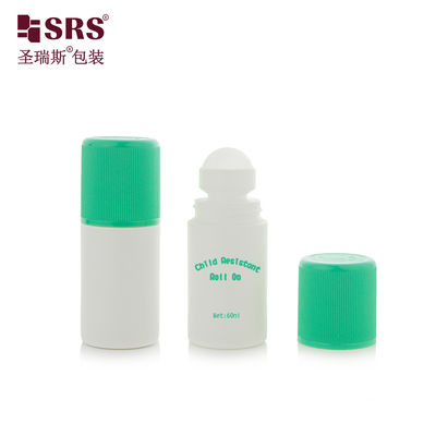 خرید RPPC1-60ML White Bottle With Green Injection Double End CRC Cap Ribbed For Deodorant Gel Pain Relief online manufacture