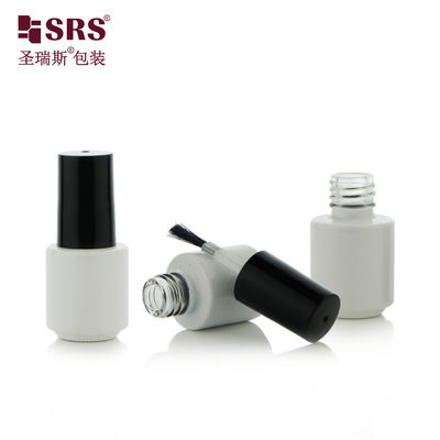 خرید DH-1B 4.5ML Round Bottom Glass Nail Polish Bottle With Brush Painted White Color Logo Printing online manufacture