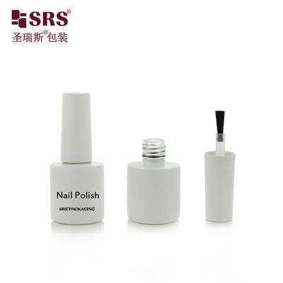 خرید DH-9A 8ML White Painted Glass Round Bottle With Brush For Nail Polish Remover Gel online manufacture