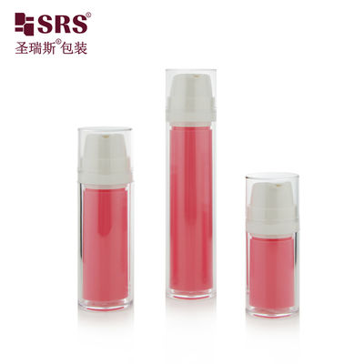خرید SRSA404 15ml 30ml 50ml Double Wall Clear AS Plastic Cosmetic Lotion Foundation Bottle Customized online manufacture
