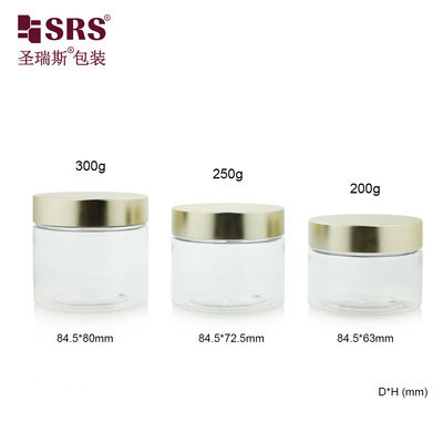 خرید PET008 200g 250g 300g Plastic Inject-Blow PET Jar With Screw Cap For Body Scrub Hair Masks Cream online manufacture