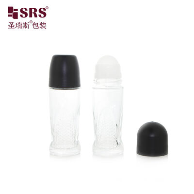 خرید BLPG-A 50ml بطری رول بال با شکل منحصر به فرد شیشه ای با دیواره ضخیم برای بسته بندی ژل دئودورانت، ژل تسکین درد online manufacture
