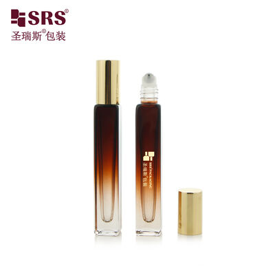 خرید GB2 شکل مربع لوکس خالی دیواری ضخیم شیشه ای رولر بطری گلوله ای فولادی برای روغن عطر online manufacture