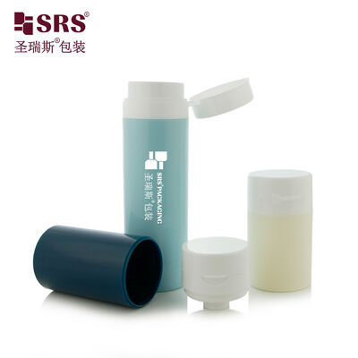 خرید سفارشی سازی رنگ PA607 بطری پمپ پلاستیکی بدون هوا با درپوش برای ژل آرایشی online manufacture