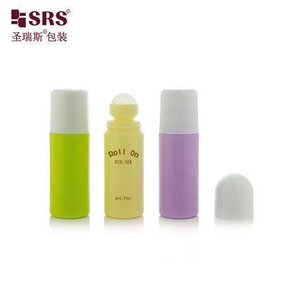 خرید بسته بندی روغن 75 میلی لیتر PP PCR رول روی بطری پلاستیک بازیافت شده برای ضد عطر ماساژ بدن online manufacture