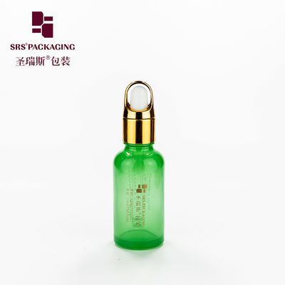 خرید رنگ سفارشی بطری قطره شیشه ای با شانه آلومینیومی برای روغن ضروری online manufacture