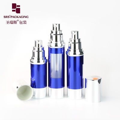 خرید 15ml 30ml 50ml مهر و موم آبي پلاستيکي لوشن جوهر صورت بطری جدید بدون هوا online manufacture