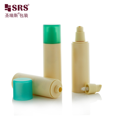 دور سفارشی رنگ PP پلاستیک PCR بازیافت شده بطری لوکس بی هوا 100ml