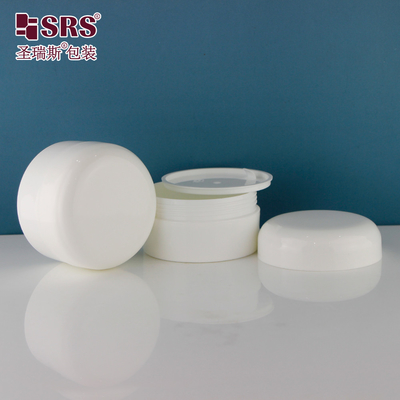 کرم تزریقی گرد پلاستیکی سفید PP PCR موجود کرم آرایشی 120g بطری