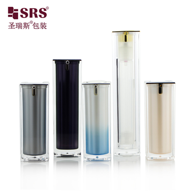 بطری های لوشن خالی پلاستیکی آکریلیک با کیفیت بالا بطری پمپ بدون هوا 15ml 30ml 50ml