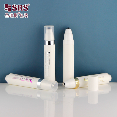 10ml PP PCR مواد بازیافت شده پلاستیکی سفارشی سازی سبک مطبوعات ماساژ بدون هوا سرم چشم 1/3 اونس رول روی بطری