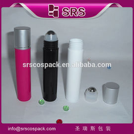 SRS تولید کنندگان فروش داغ ارزان 35ml پلاستیک بازیافت رول روی بطری با کاپ آلومینیوم