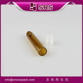 SRS بدون نشت 10 میلی لیتر بطری عطر شیشه ی زرد رنگ با رول در نوع مهر و موم و کلاه پیچ PP