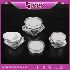 SRS چین تولید کنندگان عمده فروشی 5ml 15ml 30ml 50ml شیشه کریمی آکریلیک الماس پلاستیکی