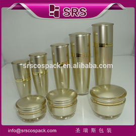 SRS تولید کنندگان عمده فروشی 15ml 30ml 50ml 80ml 120ml طلایی لوکس خالی آرایشی آکریلیک
