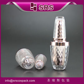 SRS عمده فروشی لوکس فشن خالی بالا 8ml بطری پلاستیکی لاک ناخن با کاپ برس