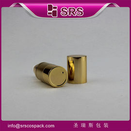 A022 15ml 30ml 50ml بطری بدون هوا آلومینیوم طلا خالی برای سرم