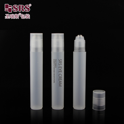 دور شفاف مات درخشان PP PCR پلاستیکی رول استیل توپ ماساژ رول روی بطری 15ml