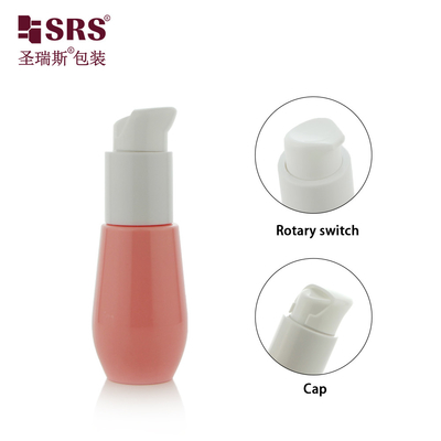 30ml Cute Injection رنگ سفارشی پلاستیکی بازیافت شده شکل U پمپ لوشن پایین گلابی بطری PET