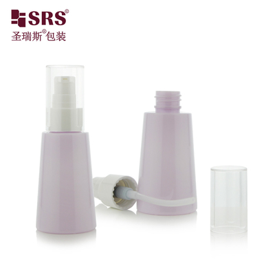 70ml شکل مخروط منحصر به فرد بطری های لوسیون پلاستیکی با رنگ سفارشی بطری پمپ PET
